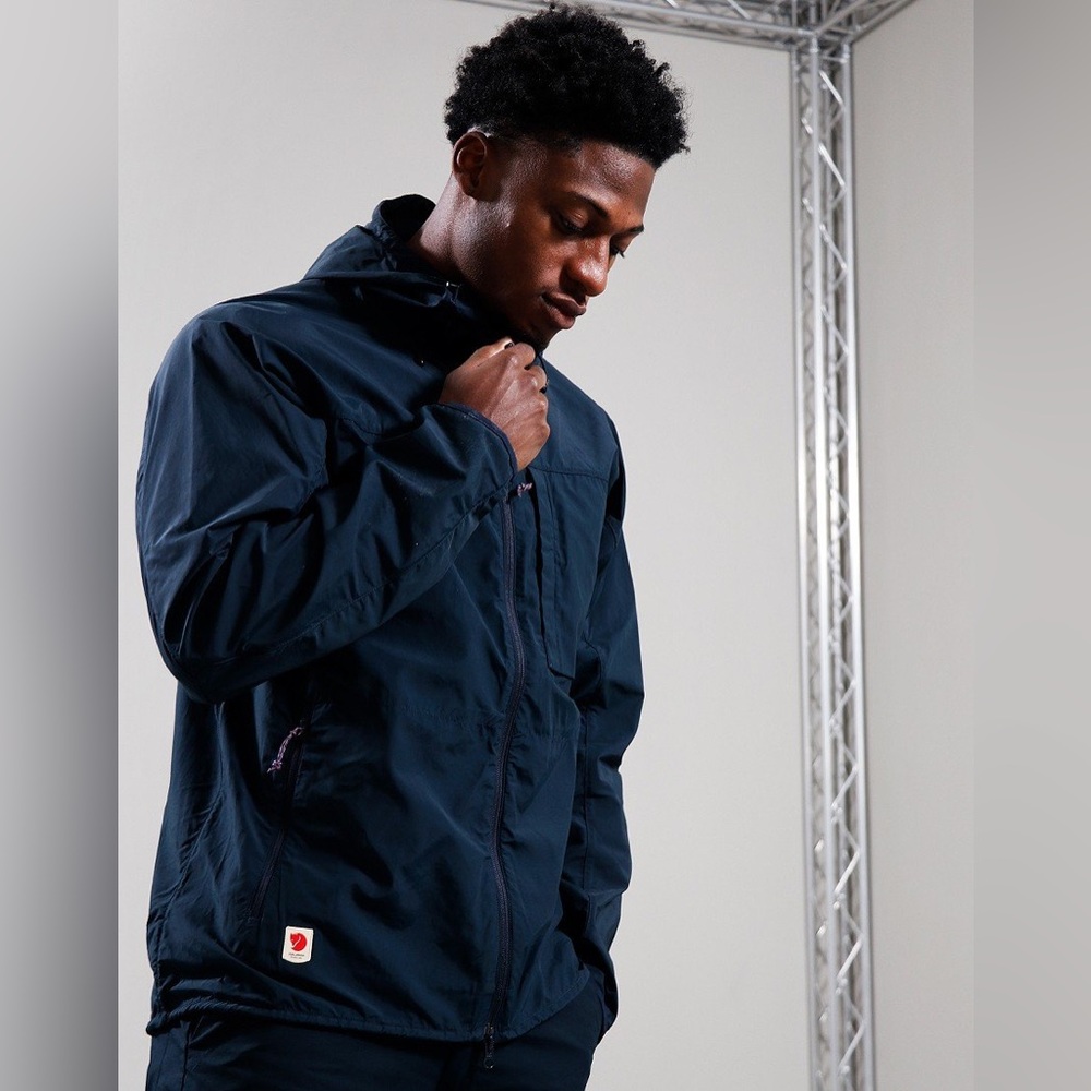 fjallraven men’s navy high coast wind jacket nwt small